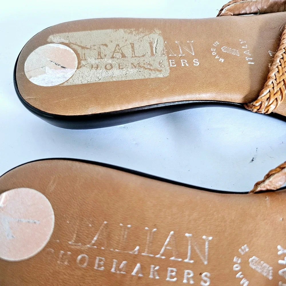 Italian Shoemakers Sandals‎ Flip Flops Thong Orange Sz 7 - Sh655.1
